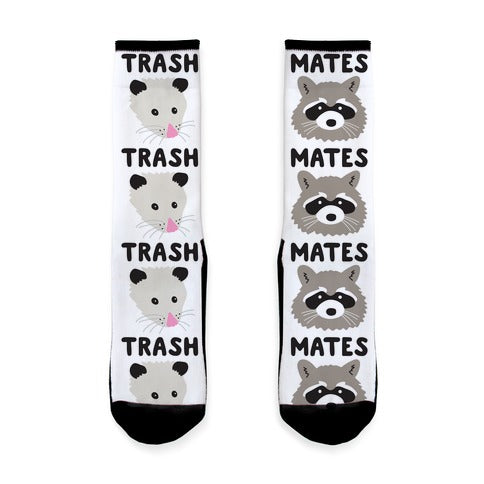 Trash Mates Opossum Raccoon Socks